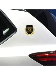 Металлическая эмблема на автомобиль "AUDI" самоклеящаяся